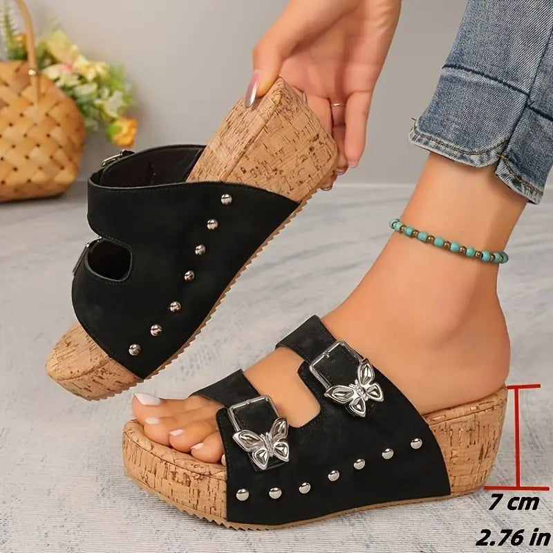 Porto Butterfly Wedge Sandals