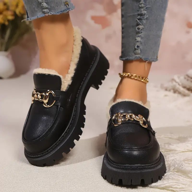 Adele Cozy Chain Loafers