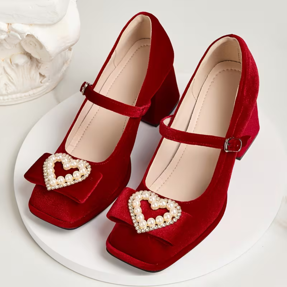 VelvetHeart Comfort Heels - Elegant Support