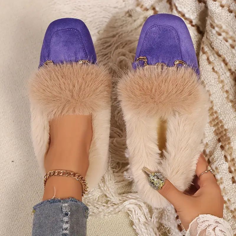 Luxe Fur Loafers โ Elegant Warmth with Orthopedic Comfort