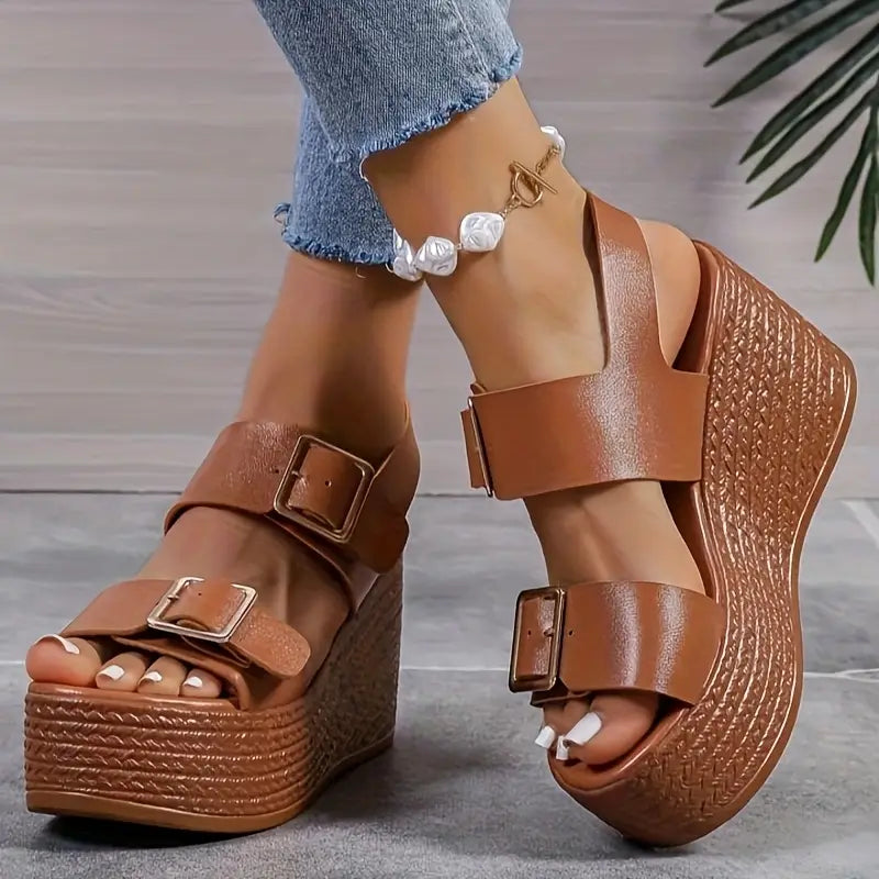 Roma Wedge Platform Sandals