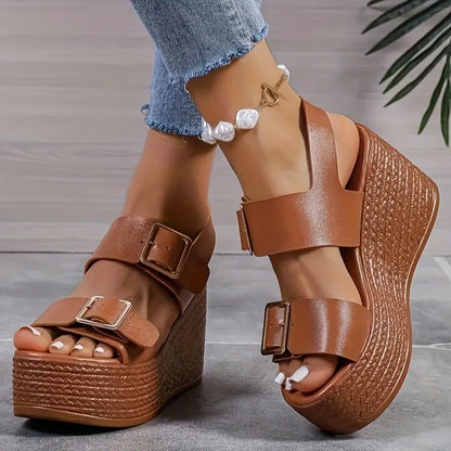 Roma Wedge Platform Sandals