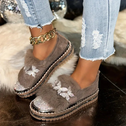 Crystal Comfort Platform Loafers