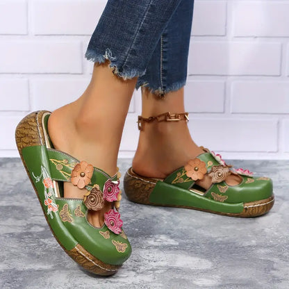 Florence Floral Mule Sandals