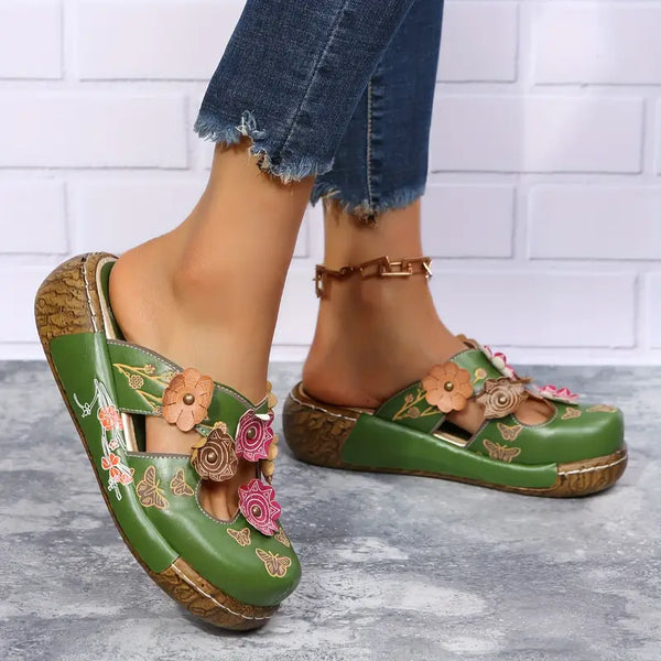 Florence Floral Mule Sandals