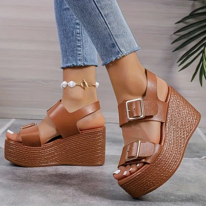 Roma Wedge Platform Sandals