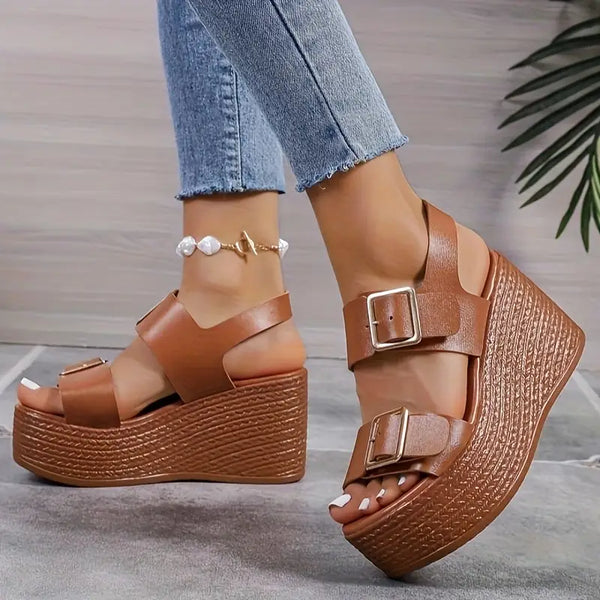 Roma Wedge Platform Sandals