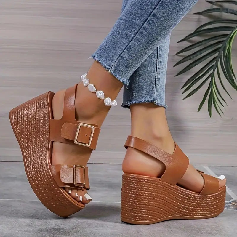 Roma Wedge Platform Sandals