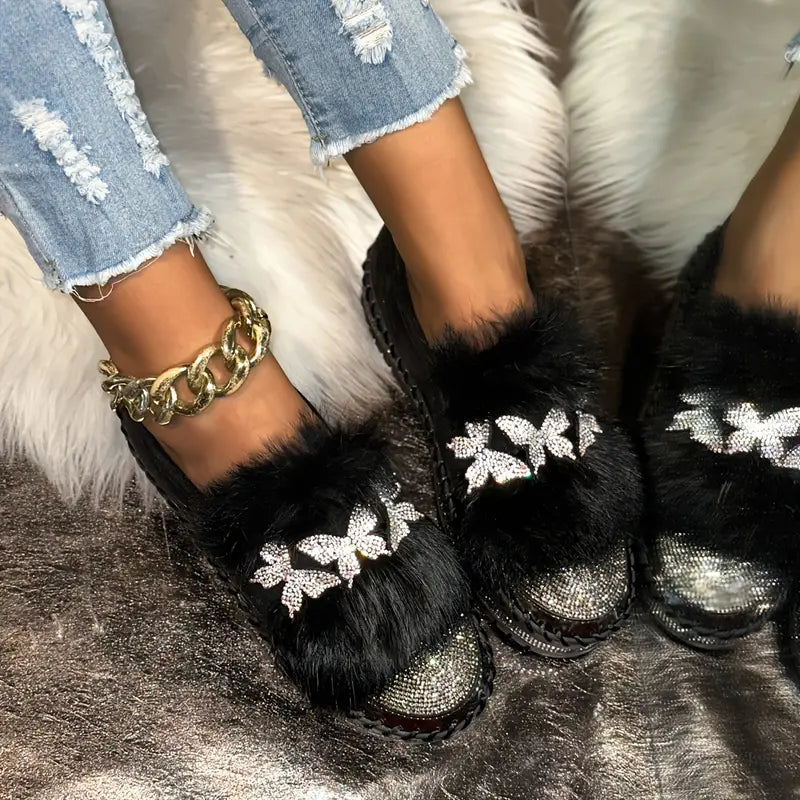 Crystal Comfort Platform Loafers