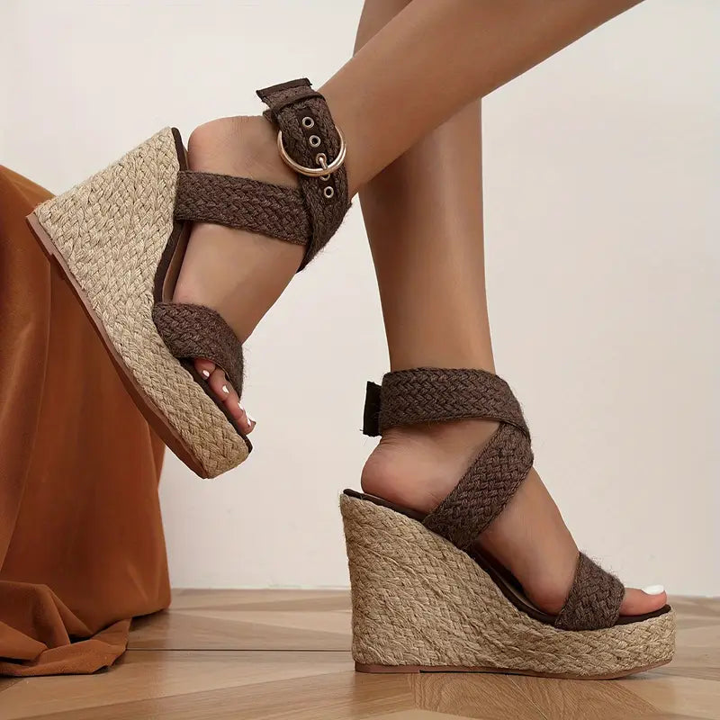Amalfi Rope Wedge Sandals