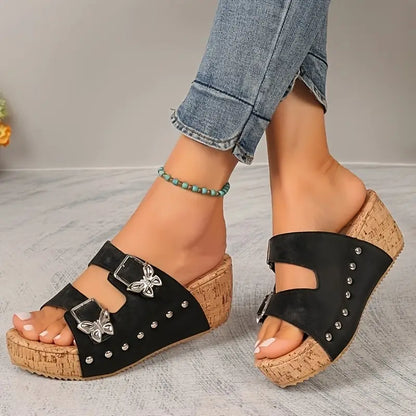 Porto Butterfly Wedge Sandals