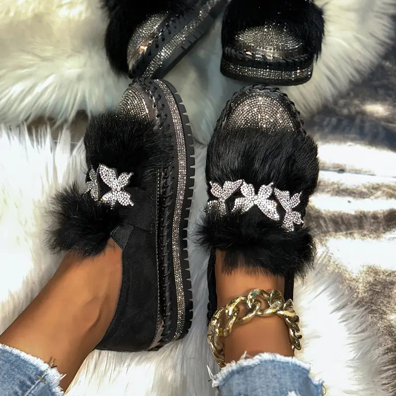 Crystal Comfort Platform Loafers