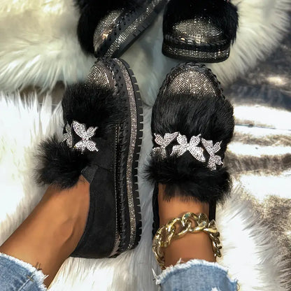 Crystal Comfort Platform Loafers