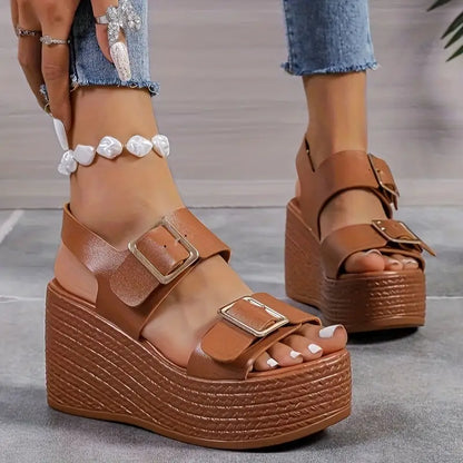 Roma Wedge Platform Sandals