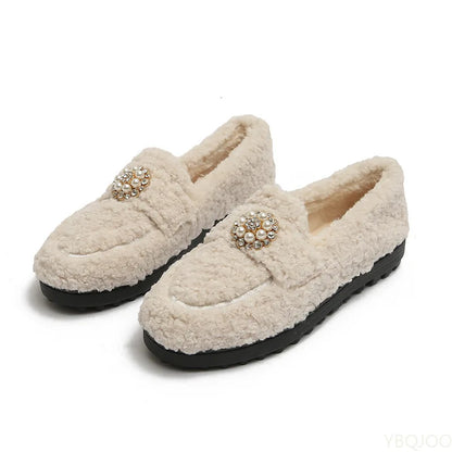 Cozy Pearl Slip-On Loafers