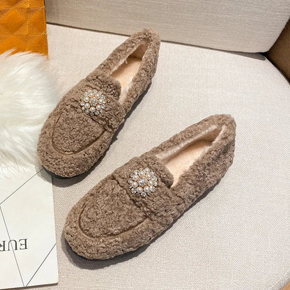 Cozy Pearl Slip-On Loafers