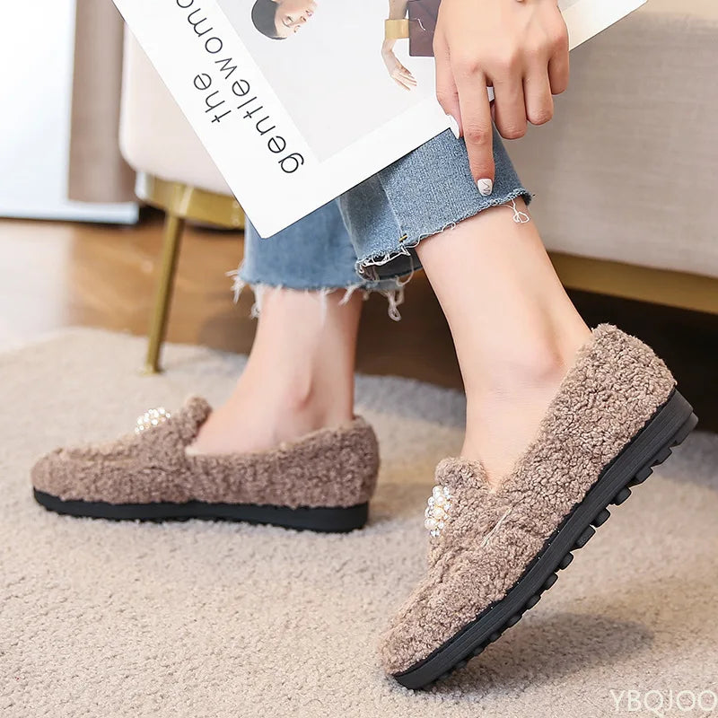 Cozy Pearl Slip-On Loafers