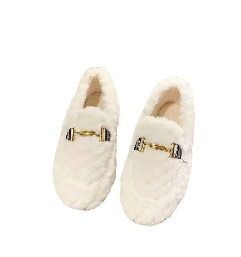Cozy Lambswool Fur Loafers