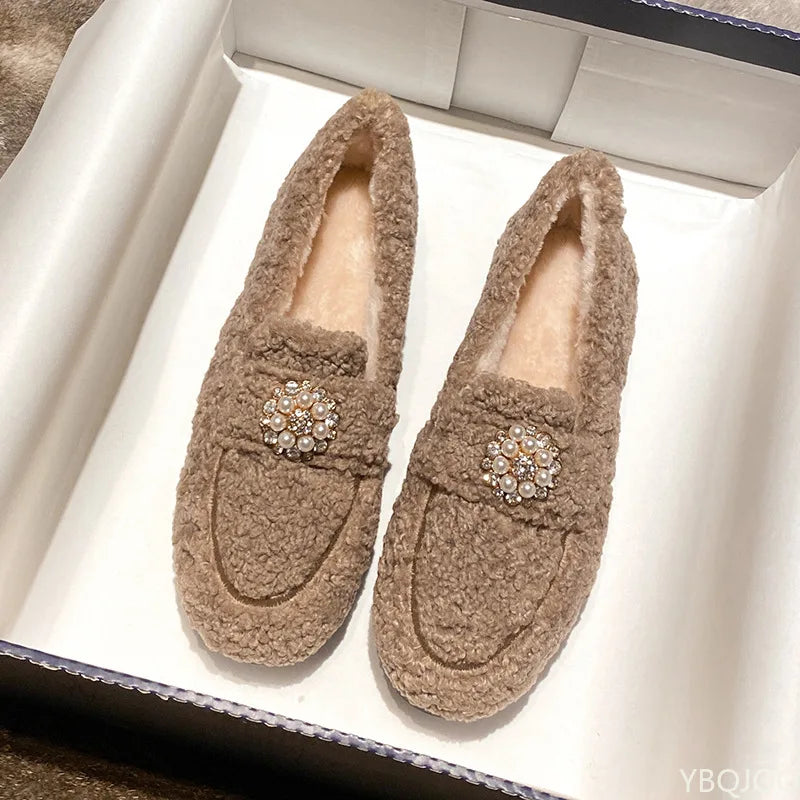 Cozy Pearl Slip-On Loafers