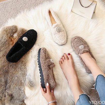 Cozy Pearl Slip-On Loafers