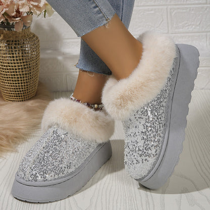 CrystalFur Comfy Platform Boots