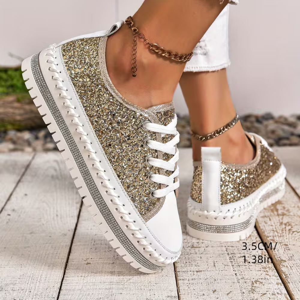 SparkLite Comfort Sneakers - Glitter Style