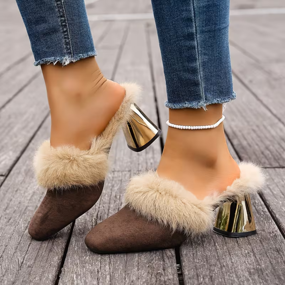 Angel CozyLift Mule – Elegant Warmth