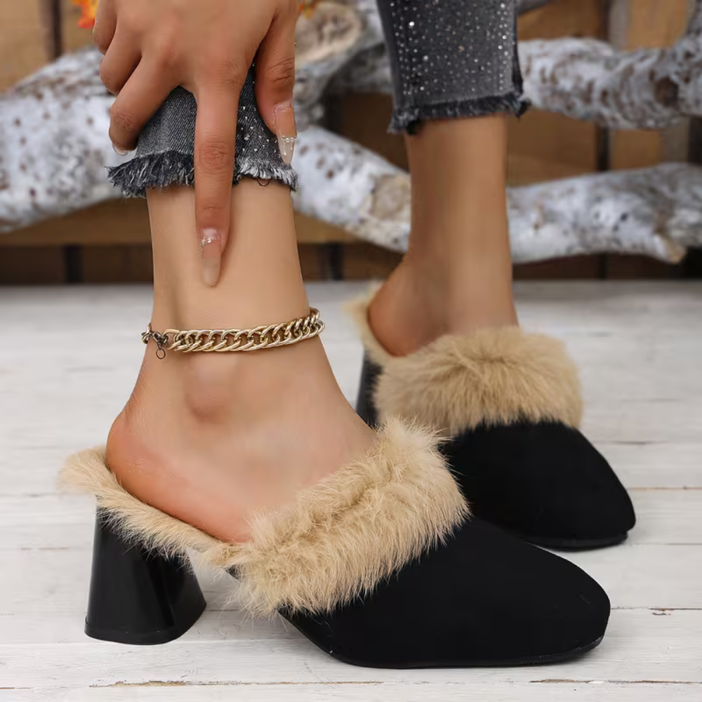 Angel CozyLift Mule – Elegant Warmth