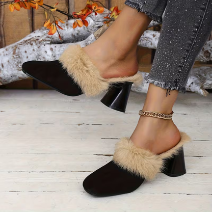 Angel CozyLift Mule – Elegant Warmth