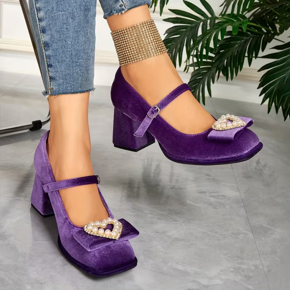 VelvetHeart Comfort Heels - Elegant Support