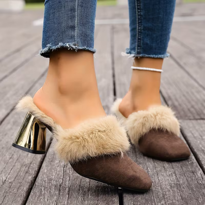 Angel CozyLift Mule – Elegant Warmth