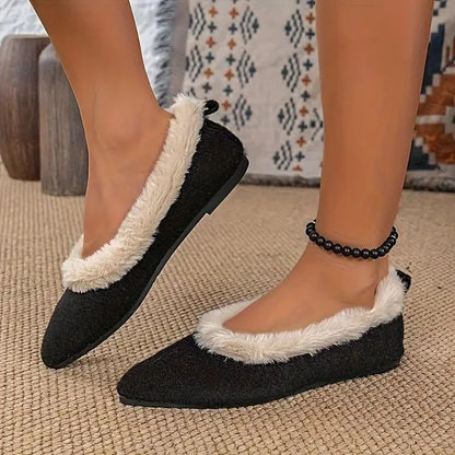 Velvet Warm Flats – Sleek Style with Gentle Support