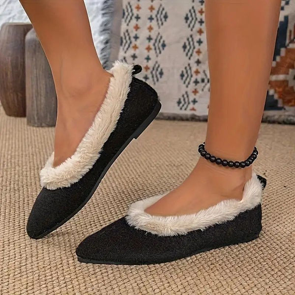 Velvet Warm Flats – Sleek Style with Gentle Support