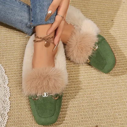 Luxe Fur Loafers – Elegant Warmth with Orthopedic Comfort